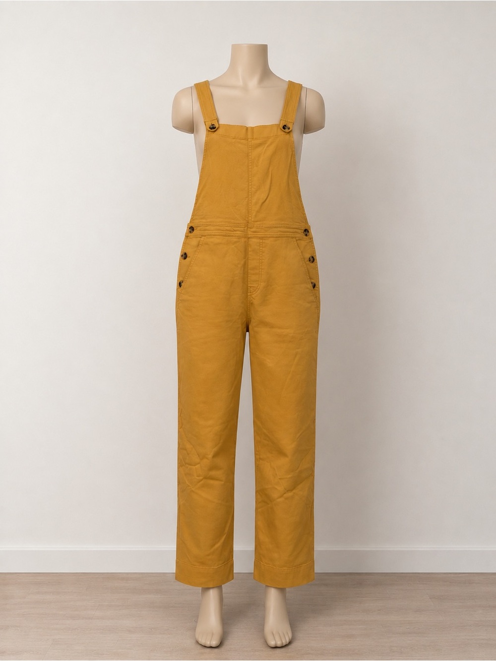 Club Monaco Mustard Cotton Overalls